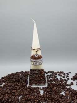 PIRAMID COFFE CANDLE 2 CREAM M